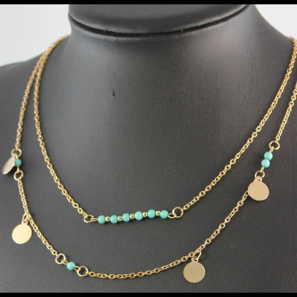 Gold Boho Beaded Necklace - Picture 3 of 4
